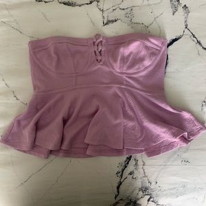 Free people Peplum tube top